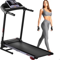 SereneLife Electric Folding Treadmill Exercise Machine – Smart Compact
