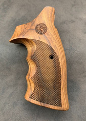 Smith & Wesson Turkish Walnut Wood Grips for K/L Frame SQUARE Butt. Checkered.
