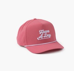 BREEZY GOLF HAVE A DAY PINK ROPE HAT ADJUSTABLE SNAPBACK NWT