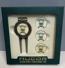 Nucor Golf Divot Repair Tool Set With Ball Markers Black Warrior Council