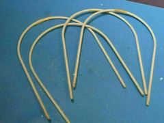 4 VINTAGE Croquet 9″x7″ plastic coated Metal WICKET 5w4
