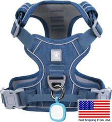 Blue,XXXL Dog Harness for Large Dogs with Pet ID Tag,No Pull,Easy Control Handle