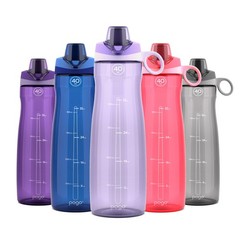 40oz Reusable Plastic Water Bottle with Chug Lid, BPA Free, Dishwasher Safe