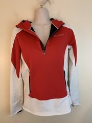 Pearl Izumi Elite Red White Long Sleeve 1/4 Zip Cycling Pullover Women’s Size S