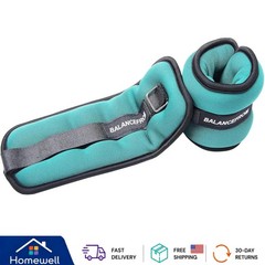 Fully Adjustable Ankle Wrist Arm Leg Weights, 1-20LBS, Multiple Options