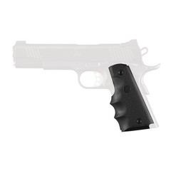 Hogue Rubber Grip 1911 Government Model Finger Grooves Black 45000