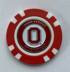 NCAA Ohio State Buckeyes Magnetic Poker Chip removable Golf Ball Marker