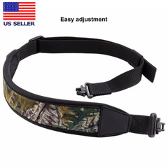 Two Point Camouflage Rifle Gun Sling With Swivels Non-slip Shoulder Pad Strap US