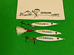 3 – 1/2 oz FLUTTER SPOONS LURES LEAD SLAB FISHING JIGGING CASTING White *