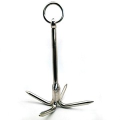 14.5″ Grappling Hook Heavy Duty with 4-Claw Grapnel Anchor,Stainless Steel 31…