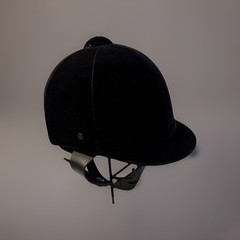EQUI-ROYAL SADDLERY Black Velvet Riding Saddle Show Helmet Equestrian 7 1/8 #58
