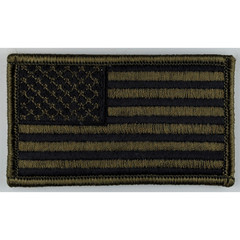 American Flag Patch – Subdued Olive Drab OD Green – Hook Fastener Tactical Patch