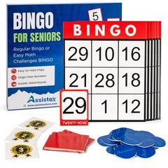 Large Print Bingo Cards for Seniors – Double-Sided Jumbo Bingo Cards with Com…