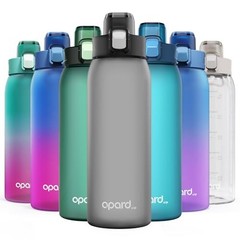 Zip 30oz Plastic Water Bottle Dishwasher Safe, Charcoal Black 30 Ounces