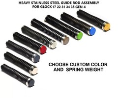 Heavy Stainless Steel Guide Rod For GLOCK 17 22 31 34 35 Gen 4 Choose Color