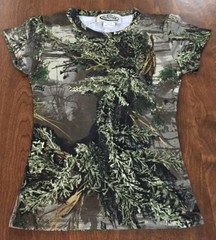 Junior Girls Camo Short Sleeve Tshirt Team Realtree Max-1