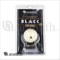 Aramith Tournament BLACK Measle Pool Cue Ball 2 1/4″ 6 Black Dots