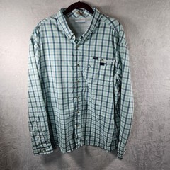 Columbia PFG Fishing Shirt Mens XL Check Long Sleeve Button-Up Breathable