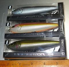 Lot of three (3) 13 FISHING Navigator 108 RANDOM MIXED Color Lures NEW