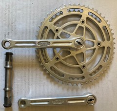 Stronglight 63 Crankset 170; 45-52; with Axle, Vintage