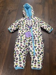 NEW Teal Pink Cheetah Snow Bib Romper Size 3/6 Months By SPYDER #22
