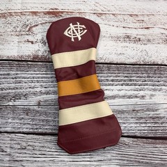 Northland Driver Headcover Red Yellow Stripe Leather Winston Collection