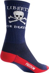SockGuy Crew Liberty or Death Socks – 6 inch, Blue, Large/X-Large