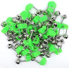 50 Pcs Plastic Fishing Bells Clips Fishing Rod Alarm with Dual Alert Bells