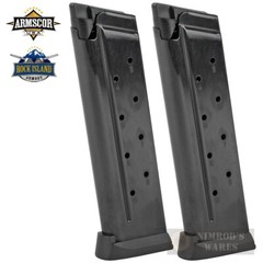 TWO Armscor Rock Island RIA 1911 9mm 10-Round MAGAZINES Act-Mag 45201 FAST SHIP