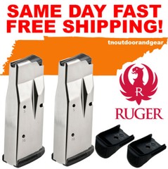 Two Ruger MAX-9 9MM 10 Rd Magazine OEM w/Ext 90714 SAME DAY FAST FREE SHIPPING