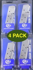 Colt 1911 45 ACP 8 rd Stainless Magazine Gov’t & Commander *4 PACK* SP574001RP