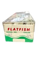 Vintage Flatfish M2 SPL Crankbait Lure Wood Silver Original Box Freshwater