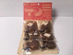 VTG Georgia Jigs NOS On Original Card Stock 3/8 Oz 6 Jigs.
