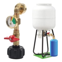1Lb To 20Lb Tank Propane Refill Adapter Kit With Gauge And ON-Off Control Valve