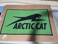 Arctic Cat Snowmobile Vintage Retro logo door mat .