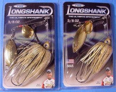 2 THE LONGSHANK 3/8 oz Spinnerbait Gold Blk Shiner CWGG-045 Guy Eaker Edition