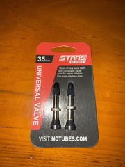 Stans No Tubes Tubeless Universal Presta Valve 35mm Removable Core Stems (PAIR)