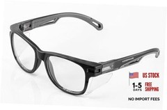 KOZIFACE E52 Anti-Fog Safety Glasses, ANSI Z87.1 Eye Protection with Side Black