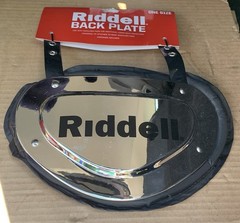 Riddell Football Back Plate One Size Chrome Universal Fit New Other W/Hardware