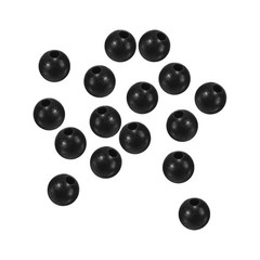 200Pcs 4mm Dia Round Plastic Fishing Beads Tackle Tool Black