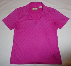 EP Pro Tour Tech women’s fuchsia butterfly print short-sleeved golf shirt Sz S
