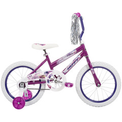 Huffy 16″ Sea Star Kids’ Bike, Fits Riders 42″ – 48″, Purple, Youth, Girls