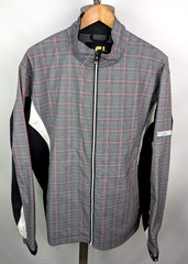 FOOTJOY DryJoys HydroLite Golf Full Zip Jacket Check Sz L Tape Seams
