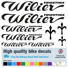Wilier bike labels / decals / stickers, 5+ years external quality (24 pack)