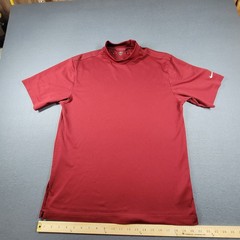 Tiger Woods Inspired Nike Golf High Neck Shirt Red Medium