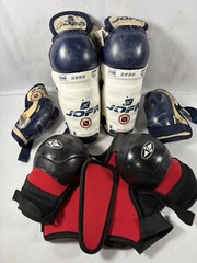 Easton Youth Hockey Chest/Shoulder Jofa Shin And Jofa Elbow Protectors.