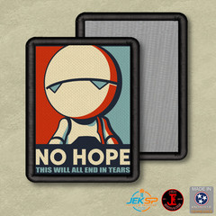 No Hope Meme Funny Morale Patch 2×3″ Hitchhiker’s Guide | VELCRO® Brand Fastener
