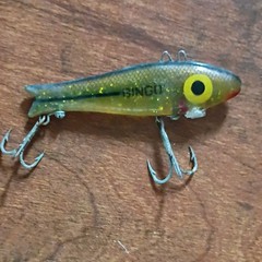 Bingo Hard Bait Crankbait Green/Yellow Fish Shape Treble Hooks 1.5in TT23D