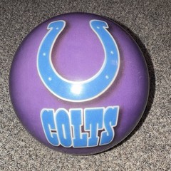 Miller Lite Vintage Purple Indianapolis Colts Viz-A-Ball Bowling Ball Drilled