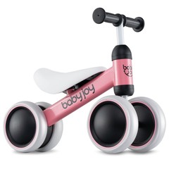 4 Wheels Baby Balance Bike for 2 Years Old Boys Girls w/ Soft Seat Ride On Toy